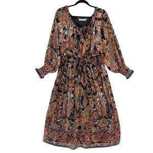 Dex Multicolor Paisley Midi Dress